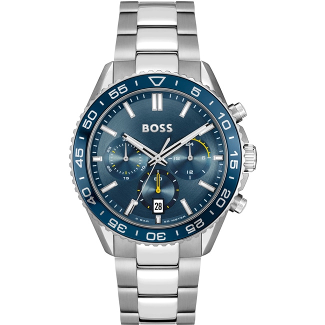 Hugo Boss Runner Chronograph Silbrig / Blau - 1514143