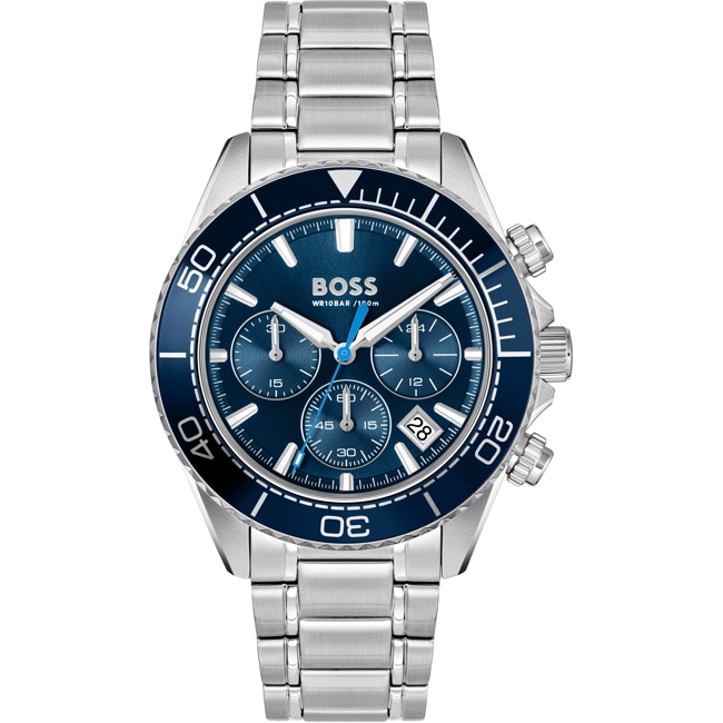 Hugo Boss Sealiner Chronograph Silbrig / Blau - 1514322
