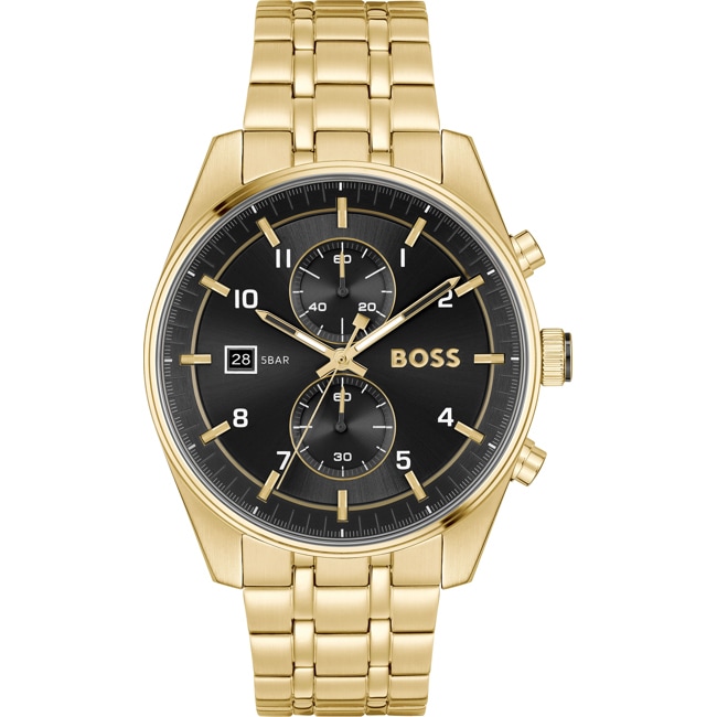 Hugo Boss Skytraveller Chronograph Goldig / Schwarz - 1514152