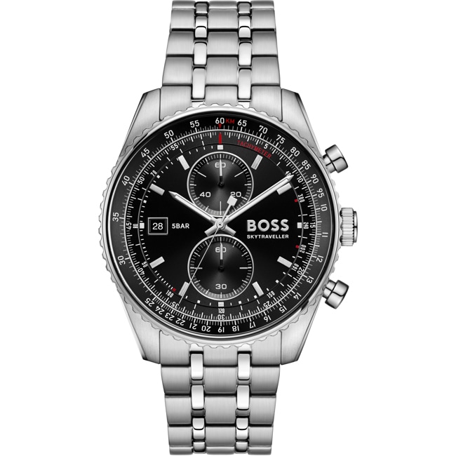 Hugo Boss Skytraveller Pro Chronograph Silvery / Black - 1514349