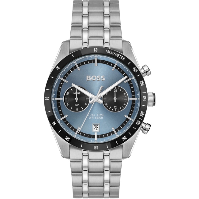 Hugo Boss Tourmaster Dual Time Silbrig / Blau - 1514286