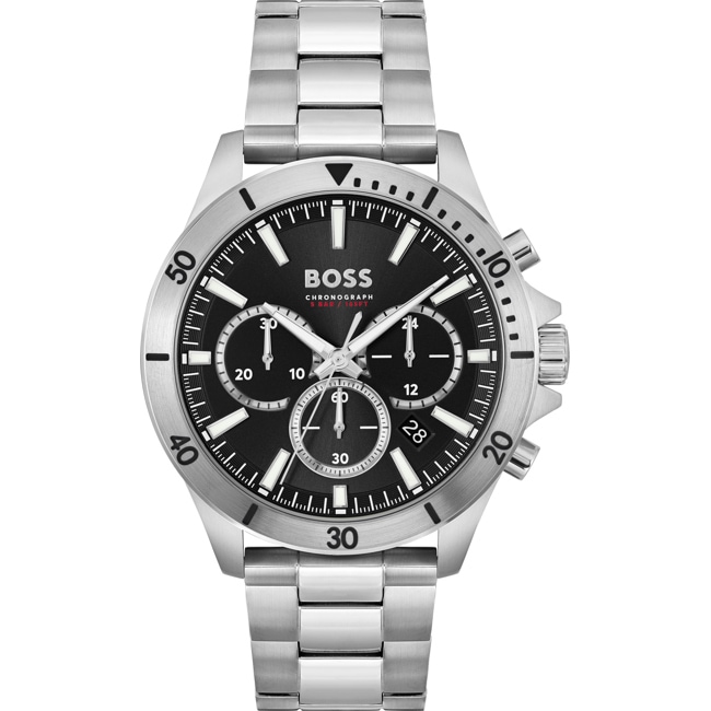 Hugo Boss Troper Chronograph Silbrig / Schwarz - 1514057