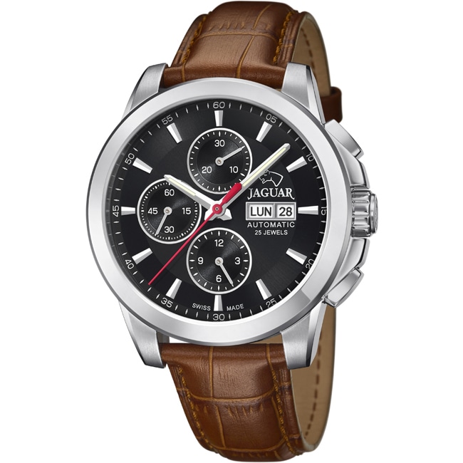 Jaguar Automatic Chronograph Day Date Brown / Black 45mm - J975/4