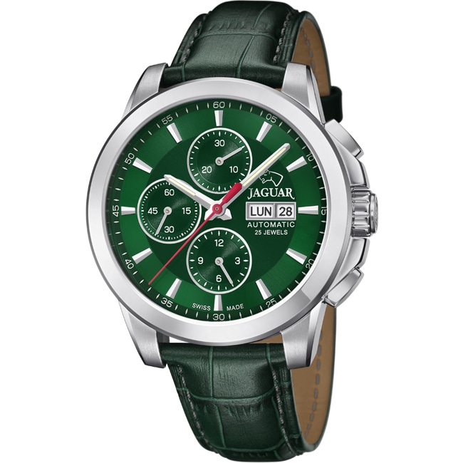 Jaguar Automatic Chronograph Day Date Green 45mm - J975/5