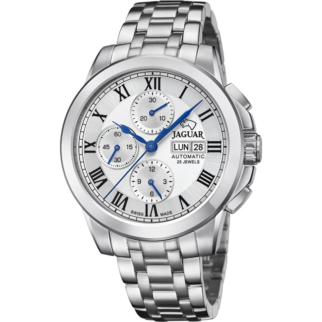 Jaguar Automatic Chronograph Day Date Silver 45mm - J978/2