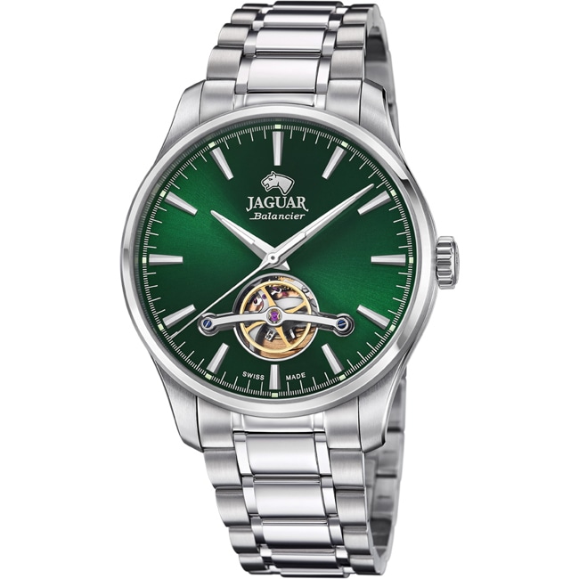 Jaguar Balancier Automatique Argenté / Vert 42mm - J965/4