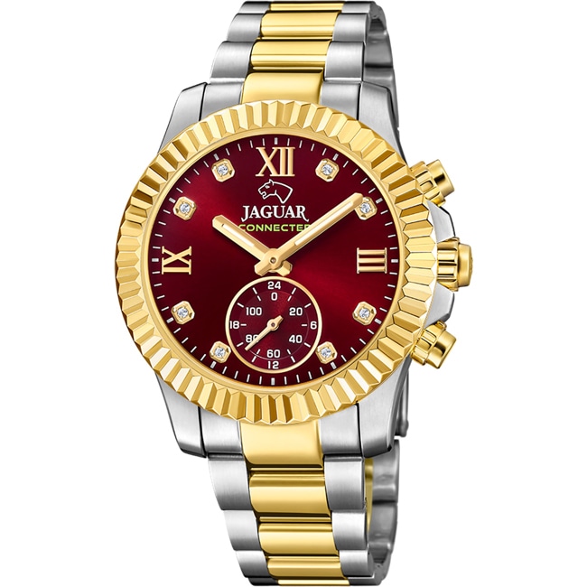 Jaguar Connected Lady Bicolor Goldig / Rot 37mm - J982/L