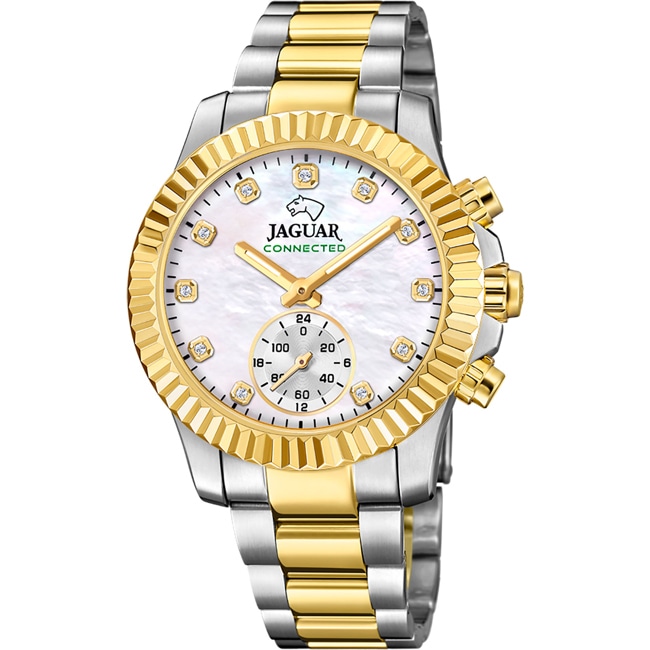 Jaguar Connected Lady Bicolor Goldig / Weiss 37mm - J982/G