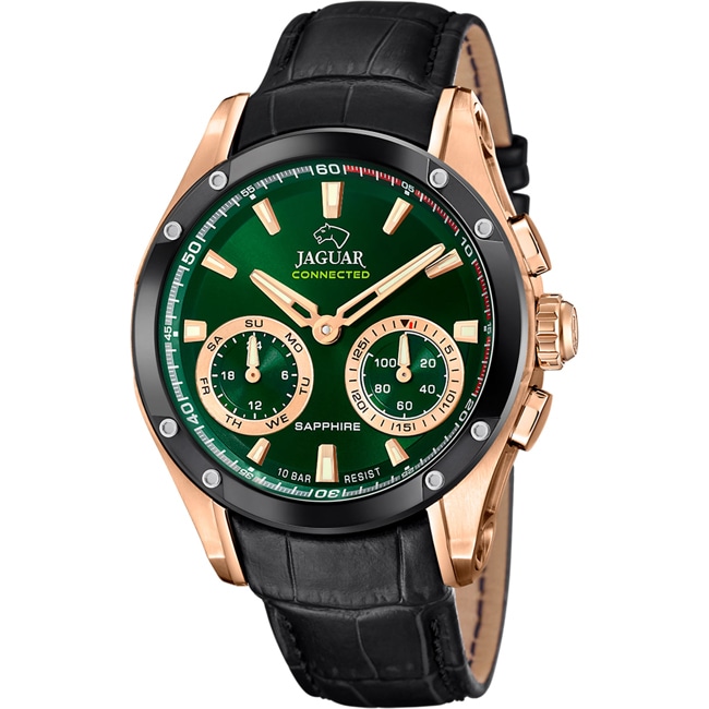 Jaguar Connected Men Chronograph Hybridwatch Leder - J959/2