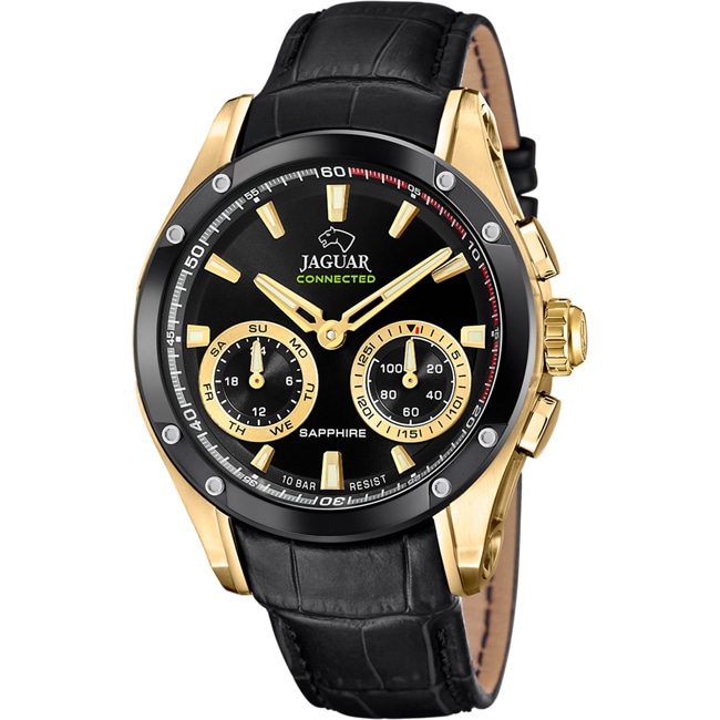 Jaguar Connected Men Chronograph Hybridwatch Leder - J962/2