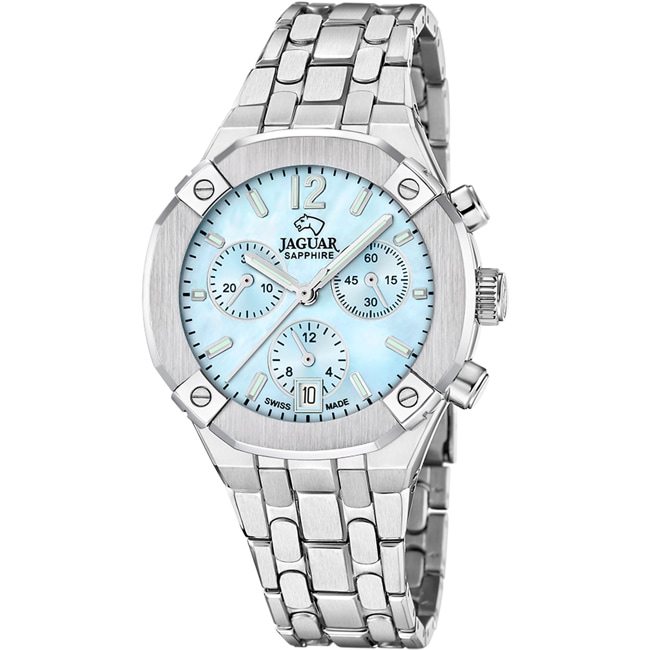 Jaguar Diplomatic Chronograph Lady Silbrig / Blau - J1053/2