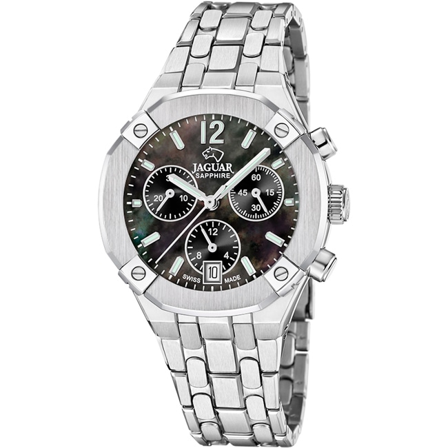 Jaguar Diplomatic Chronographe Lady Argenté / Noir - J1053/6