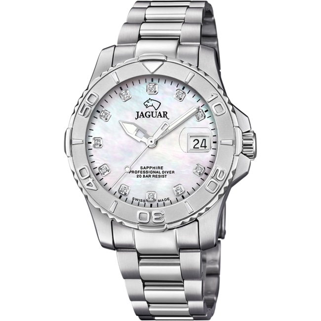 Jaguar Executive Professional Diver Argenté / Nacre 40mm  - J969/5