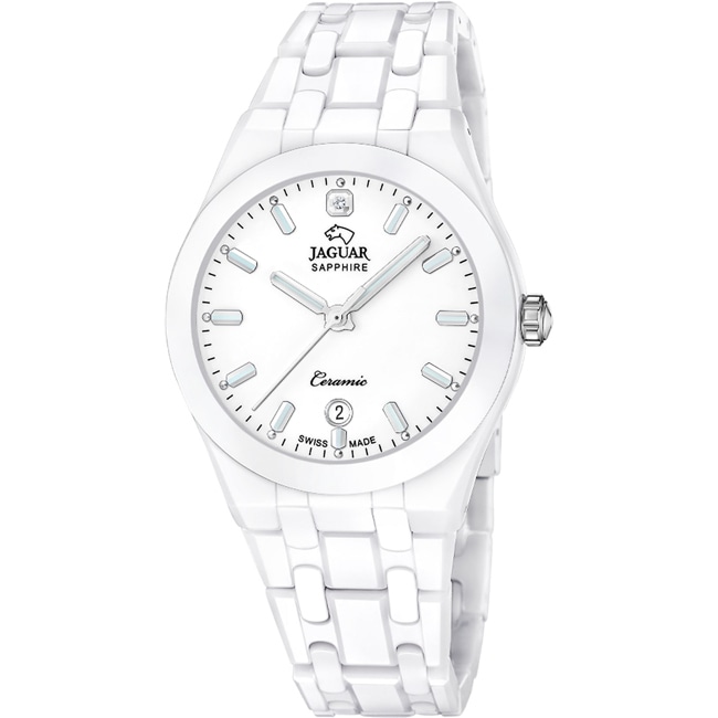 Jaguar Ceramic Date Blanc - J1050/1