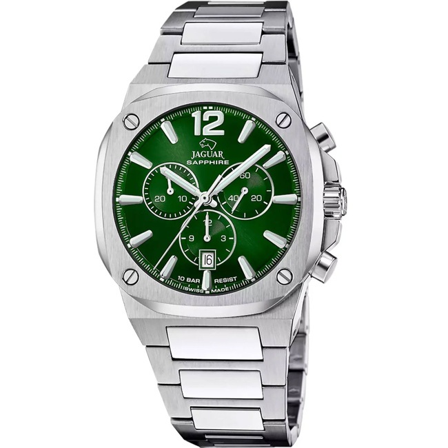 Jaguar RC Executive Chronograph Silbrig / Grün - J1025/2