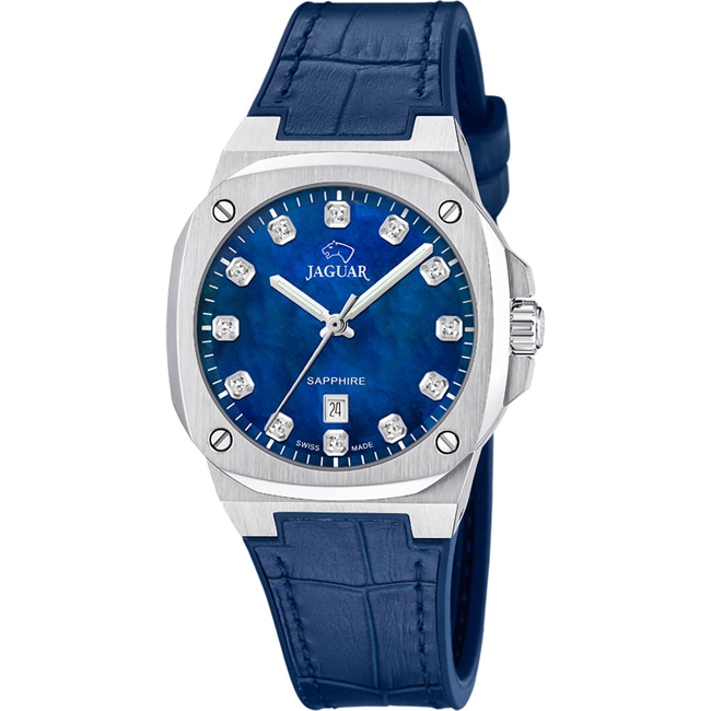 Jaguar Rondcarre Date Argenté / Bleu - J1032/7