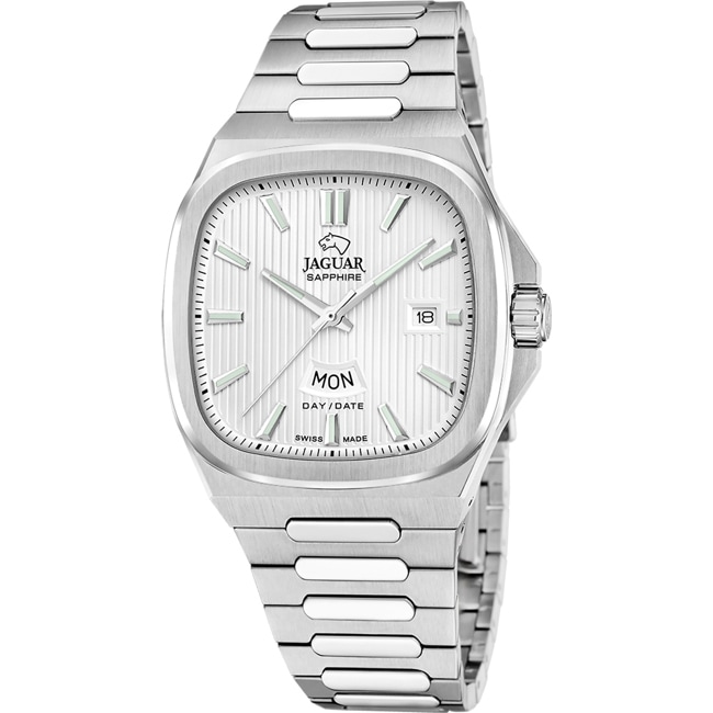 Jaguar Rondcarre Day Date Silvery  - J1049/1