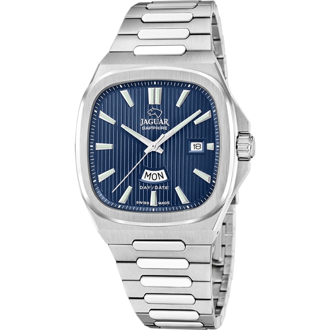Jaguar Rondcarre Day Date Silvery / Blue - J1049/2