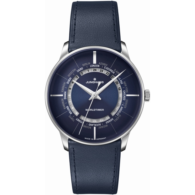 Junghans Meister Worldtimer Automatik Blau - 027/3010.02