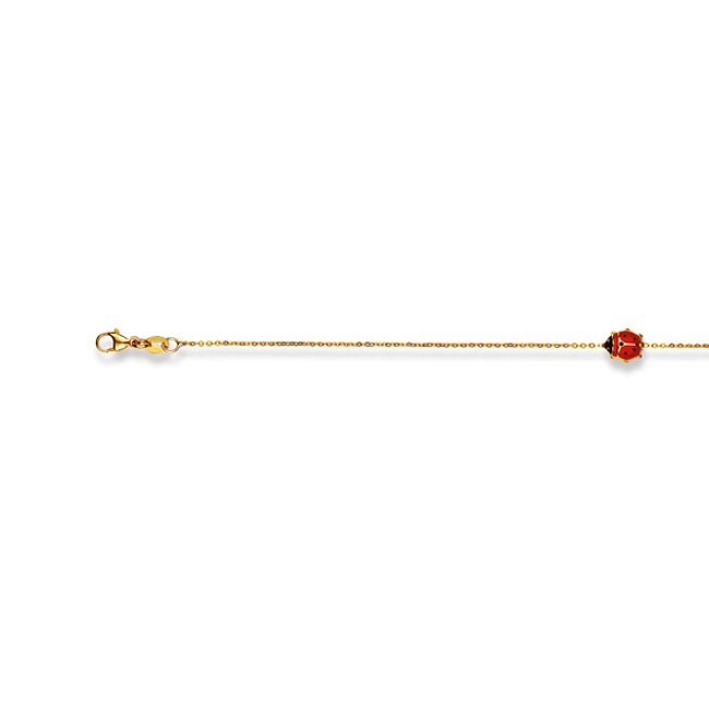 Kids Bracelet 750/18 K Yellow Gold Ladybird 1.0 mm - 1171.10194/1700