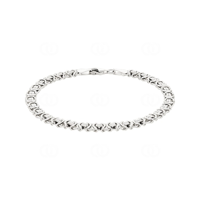 Flat Byzantine Bracelet 925 Silver 5.5mm - AR-925-0495
