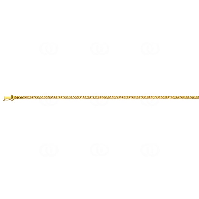 Bracelet chaîne royale classique or jaune 750/18 ct massif 2.0mm - 19cm - BKO100119