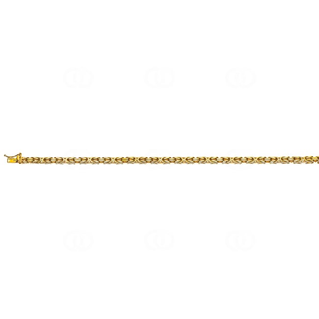 Classic Byzantine Bracelet Solid 750/18 K Yellow Gold 3.5mm - 19cm - BKO100319