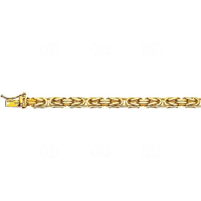 Königsarmband klassisch 750/18 K Gelbgold massiv 4.0mm - 19cm - BKO100419