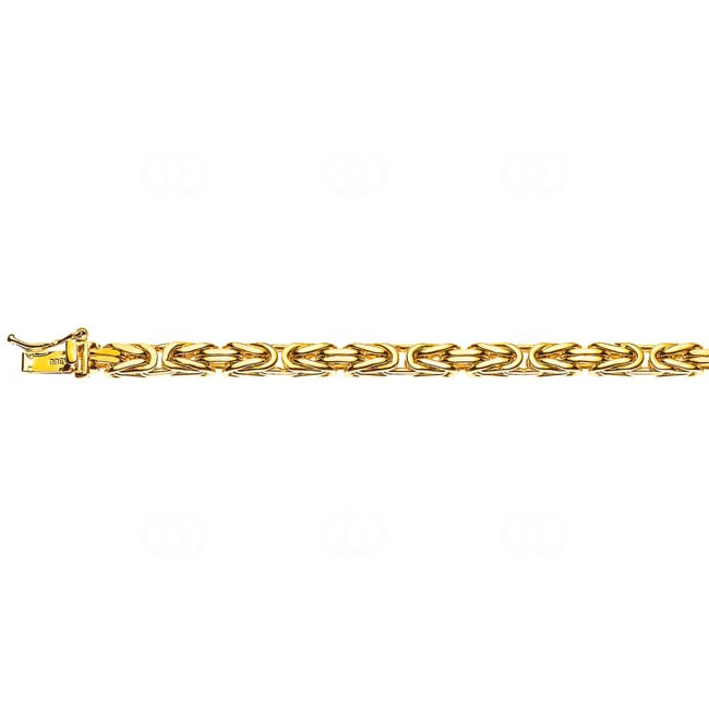 Königsarmband klassisch 750/18 K Gelbgold massiv 4.0mm - 22cm - BKO100422