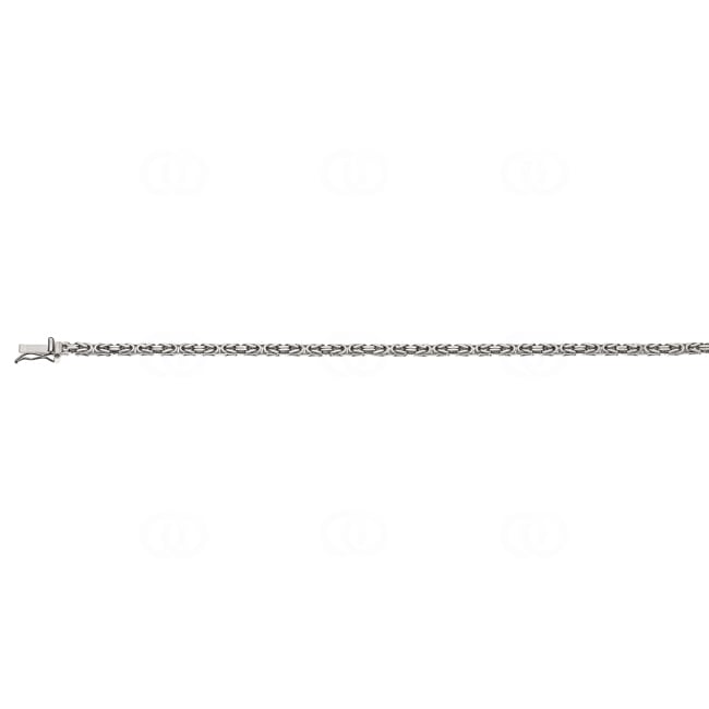 Classic Byzantine Bracelet Solid 750/18 K White Gold 2.5mm - 19cm Classic Byzantine Bracelet Solid 750/18 K White Gold 2.5mm - 19cm - BKO200219