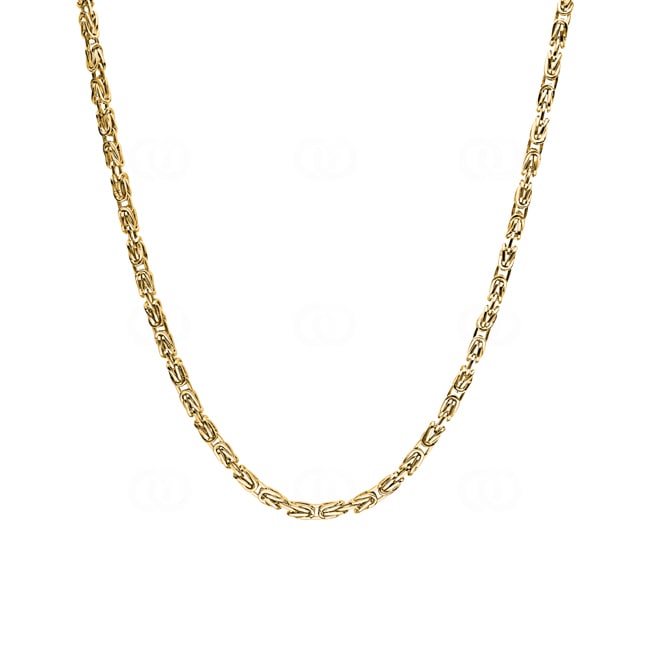 Classic Byzantine Chain Semi Solid 750/18 K Yellow Gold 2.9mm - KE-2925-GG
