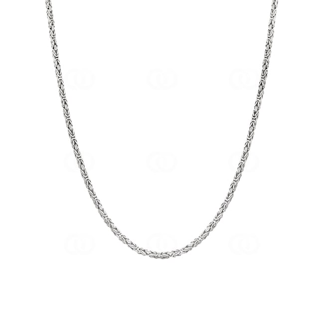 Collier chaîne royale classique or gris 750/18 ct massif 2.0mm Collier chaîne royale classique or gris 750/18 ct massif 2.0mm - CKO2001