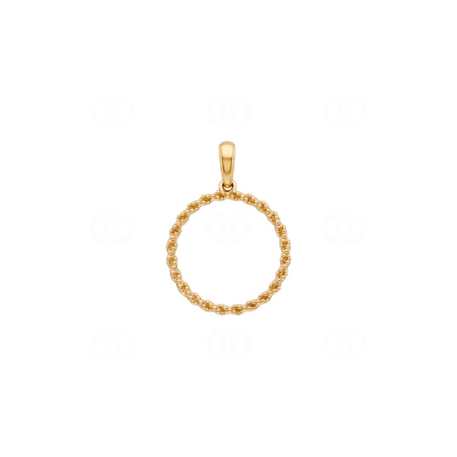 Kordelanhänger 750/18 K Gelbgold - AN-73819-GG