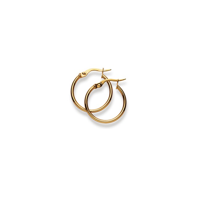 Hoop Earrings 375/9 K Yellow Gold Ø 19mm - 4164.04526/1900