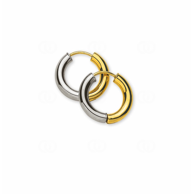 Créoles or bicolore 750/18 ct Ø 16mm - OGO4013