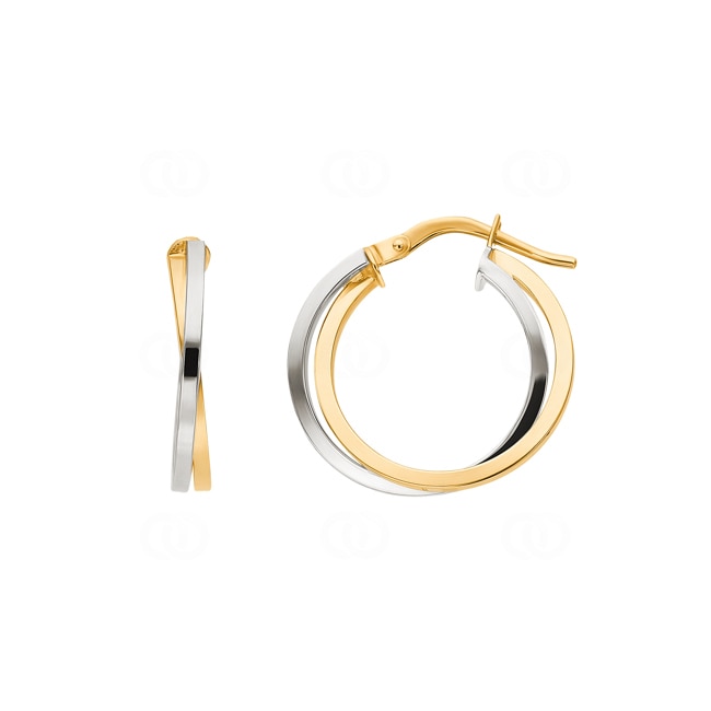 Kreolen 750/18 K Gelb-/Weissgold Ø 18mm - 2580.2G