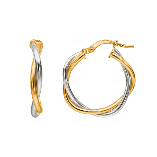 Kreolen 750/18 K Gelb-/Weissgold Ø 22mm Kreolen 750/18 K Gelb-/Weissgold Ø 22mm - 3627G