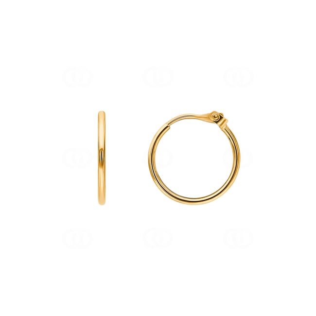 Kreolen 750/18 K Gelbgold 1.0mm Ø 12mm Kreolen 750/18 K Gelbgold 1.0mm Ø 12mm - 3015.6