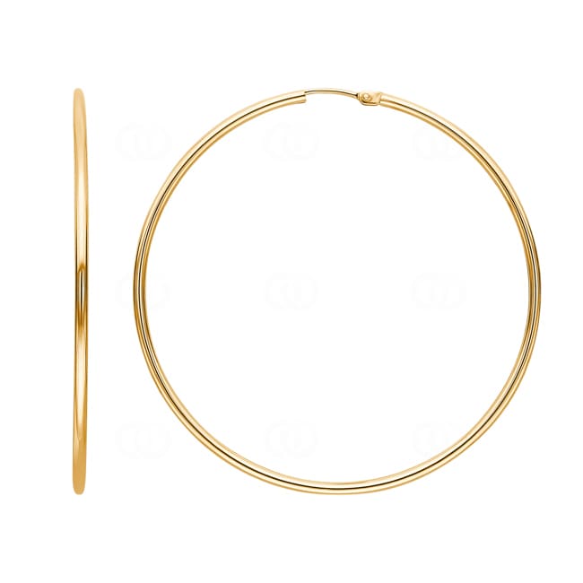 Créoles or jaune 750/18 ct 1.6mm Ø 45mm - 3141