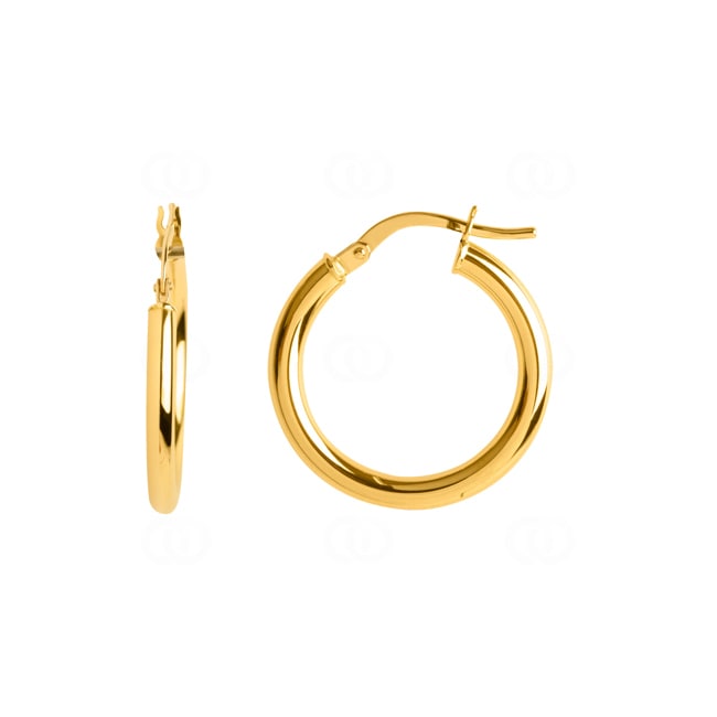 Hoop Earrings 750/18 K Yellow Gold 2.5mm Ø 15mm - 2679.4