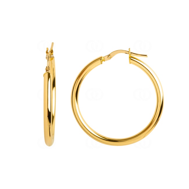 Hoop Earrings 750/18 K Yellow Gold 2.5mm Ø 25mm - 2679.6