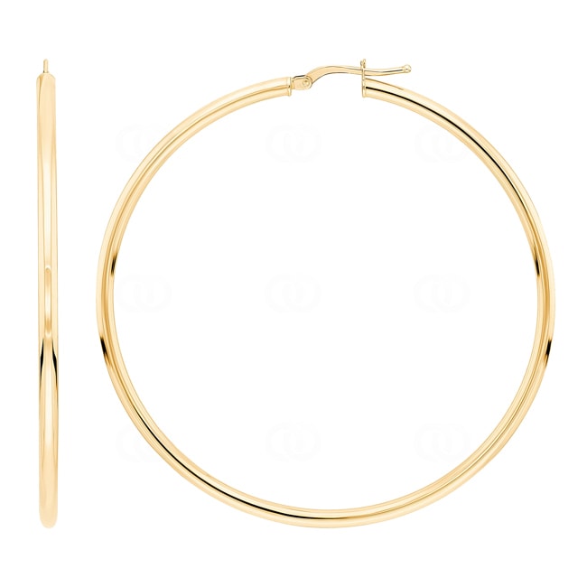 Hoop Earrings 750/18 K Yellow Gold 2.5mm Ø 55mm - 2679.12