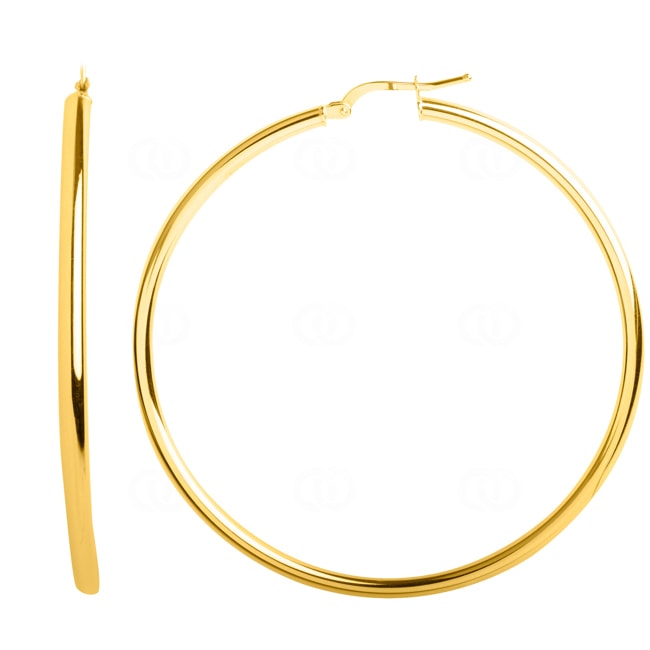 Hoop Earrings 750/18 K Yellow Gold 2.5mm Ø 60mm - 2679.13