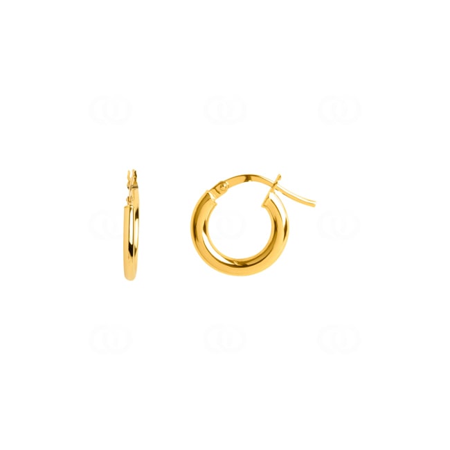 Hoop Earrings 750/18 K Yellow Gold 2.5mm Ø 8mm - 2679.2