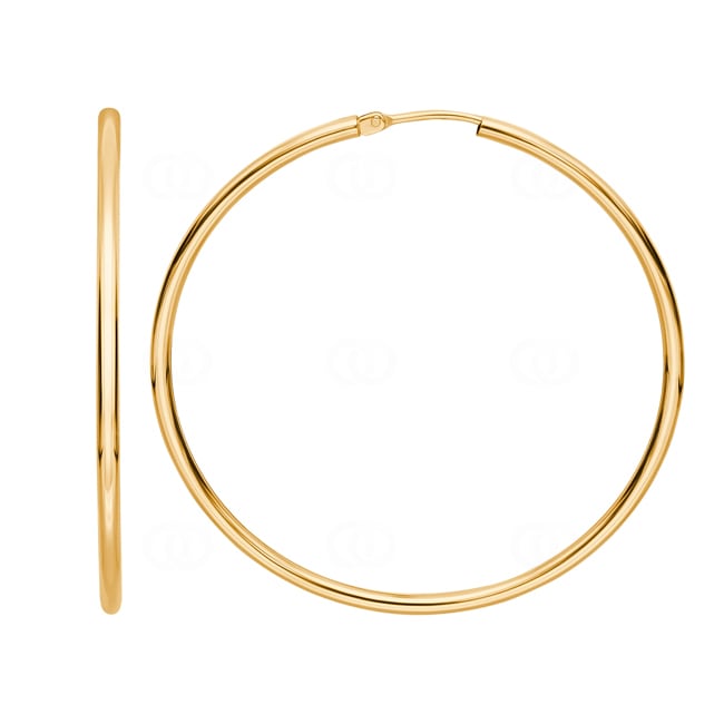 Hoop Earrings 750/18 K Yellow Gold 2mm Ø 45mm - 3142