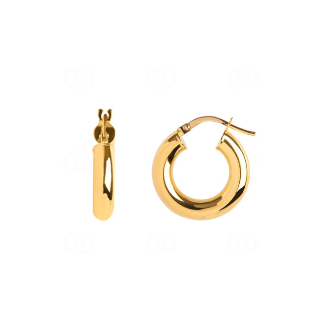 Hoop Earrings 750/18 K Yellow Gold 4mm Ø 10mm - 2505