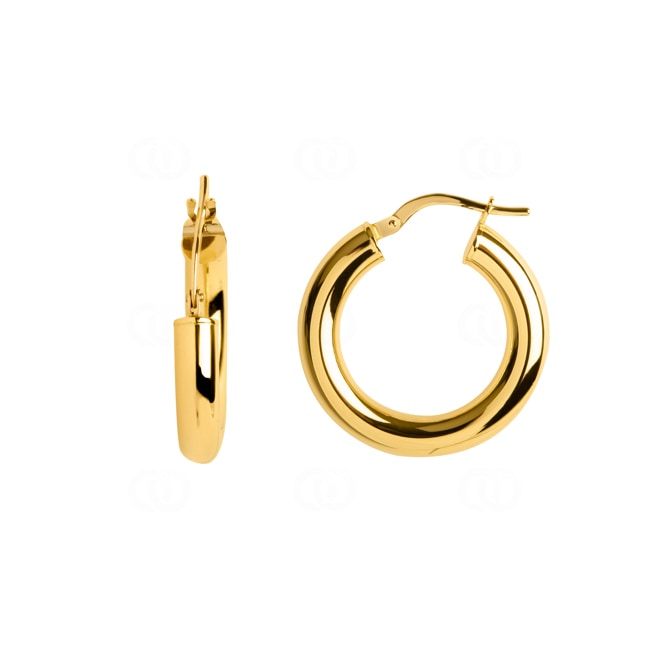 Créoles or jaune 750/18 ct 4mm Ø 15mm - 2506