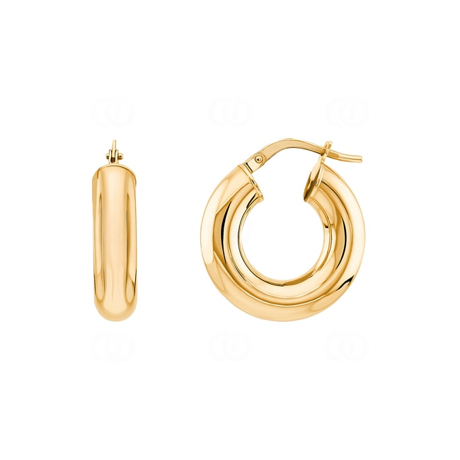 Hoop Earrings 750/18 K Yellow Gold 5mm Ø 10mm - 2510