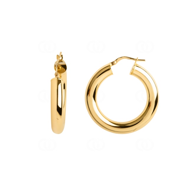 Hoop Earrings 750/18 K Yellow Gold 5mm Ø 20mm - 2512