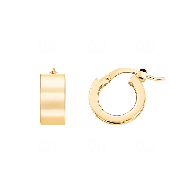 Hoop Earrings 750/18 K Yellow Gold 6 x 2mm Ø 8mm - 2675.2